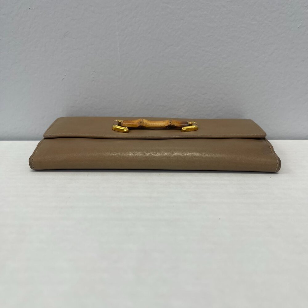 Gucci Bamboo Bi-Fold Leather Wallet in Tan - Preowned - Picture 5 of 10